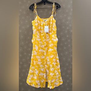 🔥🔥🔥NEW & Other Stories Yellow Floral Button Down Midi Dress